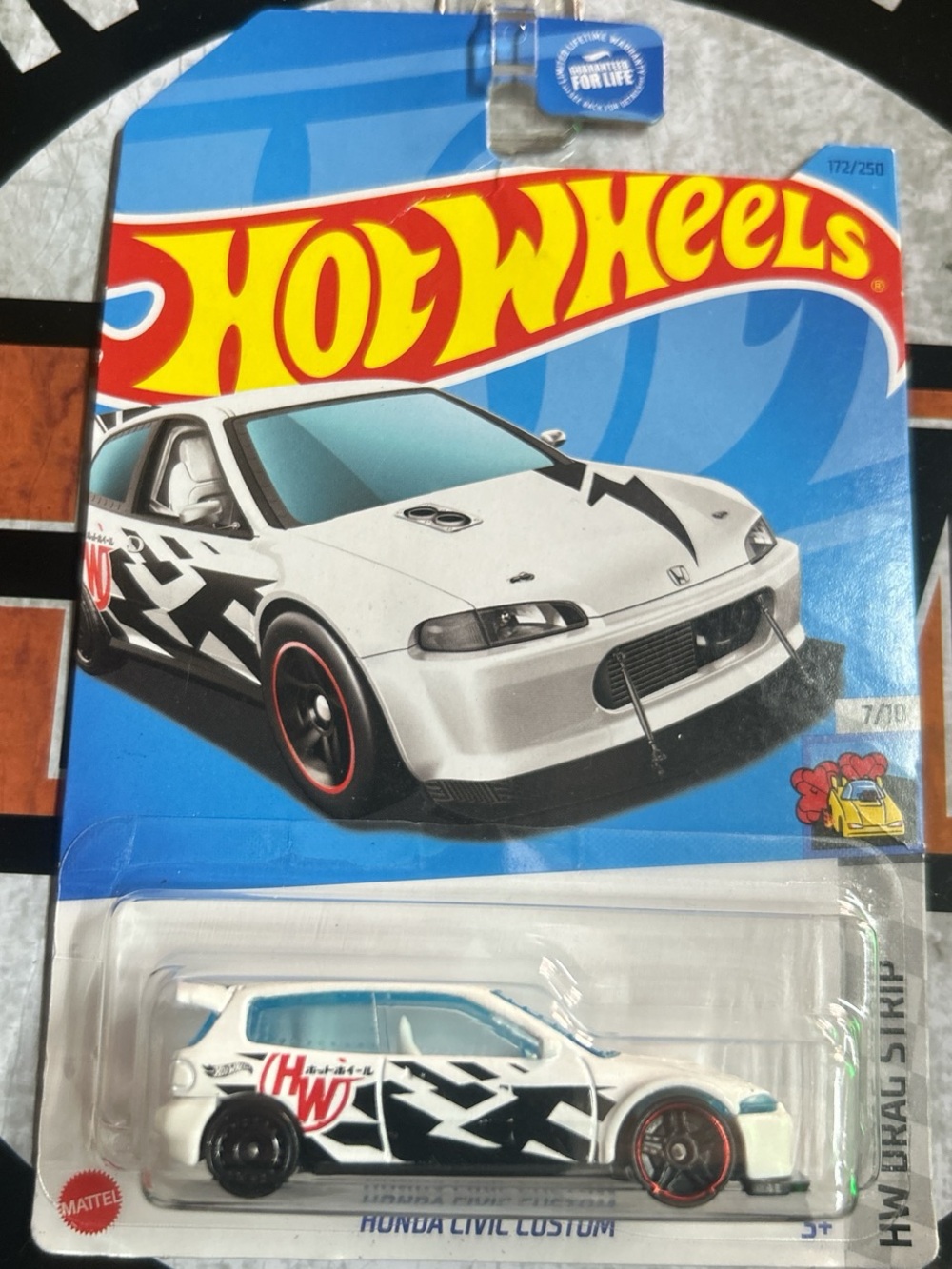 Hot Wheels White Honda Civic Custom Kids Toy Car